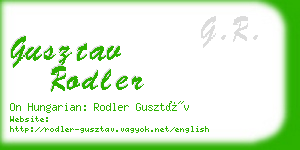 gusztav rodler business card